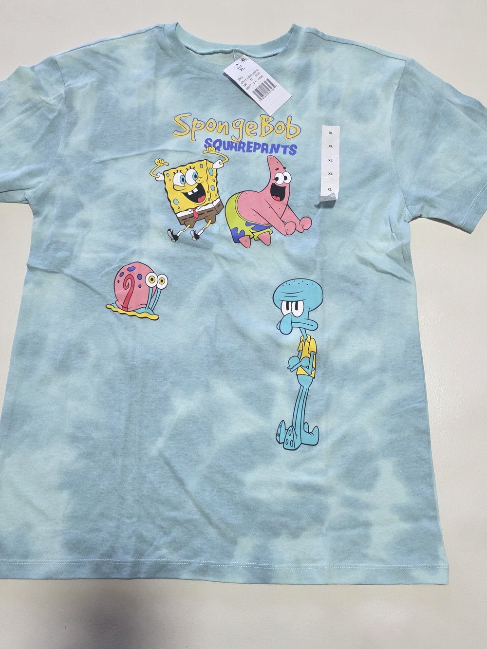 SpongeBob SquarePants Kids Tie-Dye Tee - Light Blue